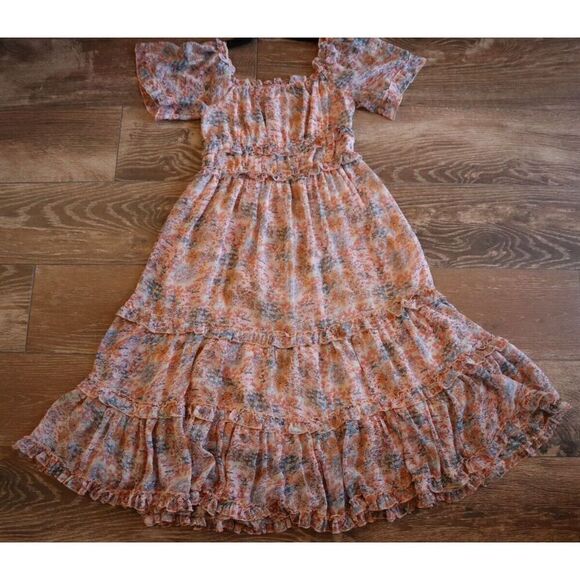 Love the Label x Anthropologie Sz M Waterlily Print Off The Shoulder Dress - Picture 8 of 13